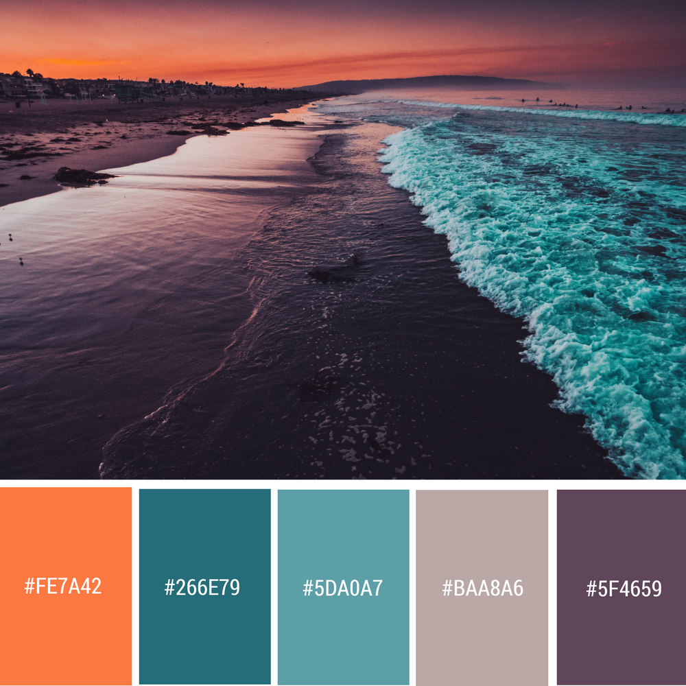 8 Beach Themed Color Palettes - Strong Virtual Support